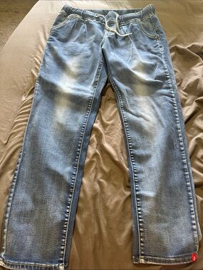 Blue Women's Drawstring Waist Jeans